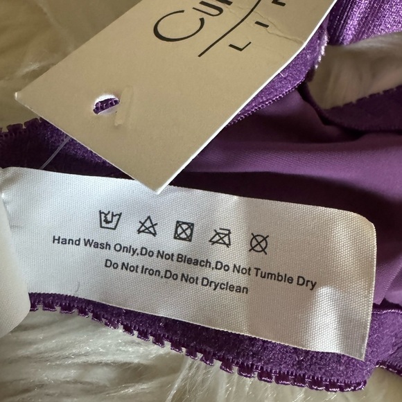 Curve Muse Minimizer unlined underwire bra with lace Size 36C Purple New - Picture 15 of 15